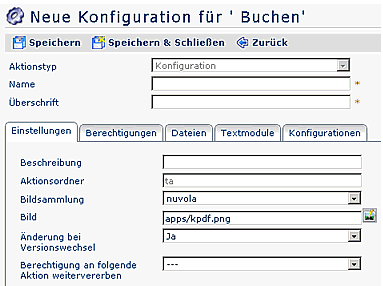 konfiguration neu buchen